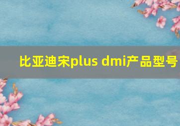 比亚迪宋plus dmi产品型号